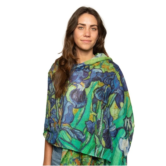 GETTY | Van Gogh Irises 100% Organic Cotton Scarf - Picture 3 of 3